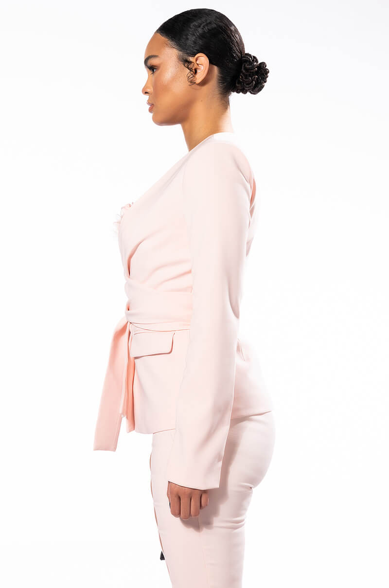 THE TINO SMALL KEY HOLE WRAP BLAZER