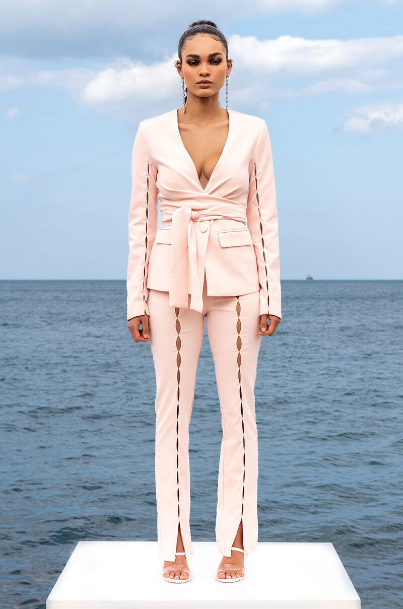 THE TINO SMALL KEY HOLE WRAP BLAZER