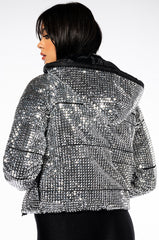 TO THE MAX STUDDED PUFFER JACKET