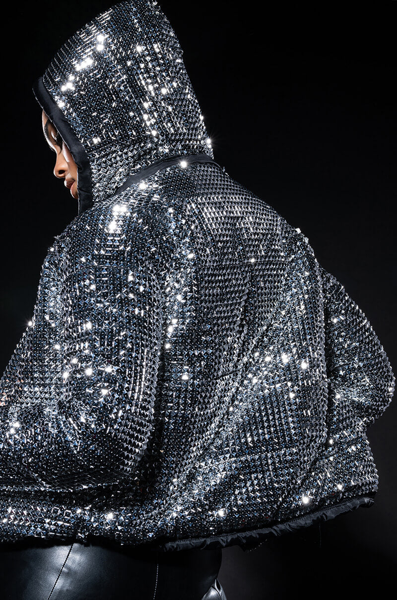 TO THE MAX STUDDED PUFFER JACKET