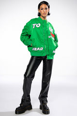 TOGETHER VARSITY RACING BOMBER