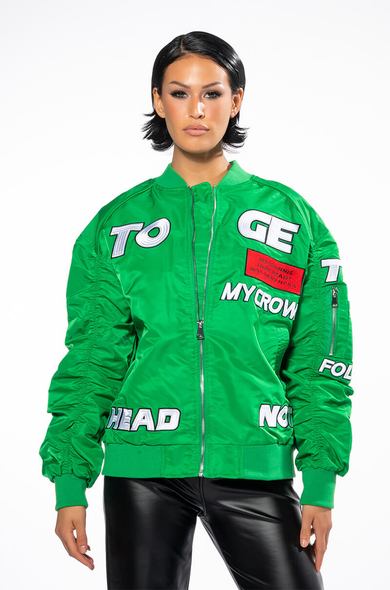 TOGETHER VARSITY RACING BOMBER