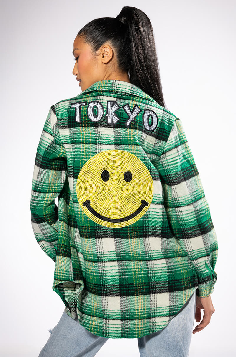 TOKYO STYLE EMBELLISHED PATCH BUTTON DOWN