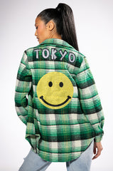 TOKYO STYLE EMBELLISHED PATCH BUTTON DOWN