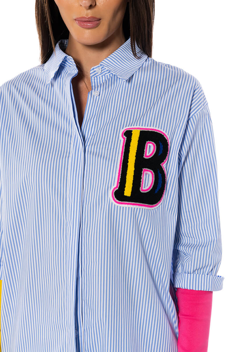 TOP OF THE CLASS BLUE BUTTON DOWN