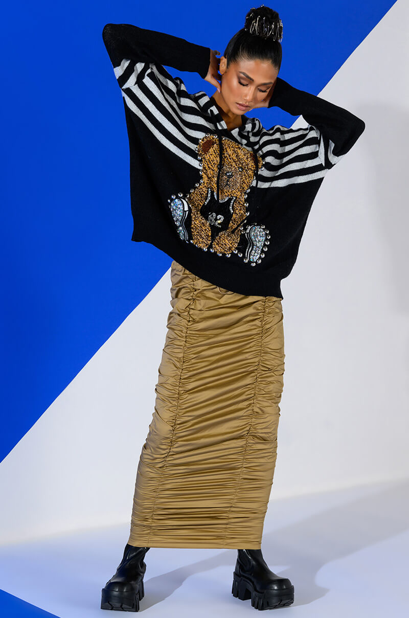 TOP OF THE WORLD CINCHED MAXI SKIRT
