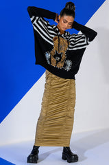 TOP OF THE WORLD CINCHED MAXI SKIRT