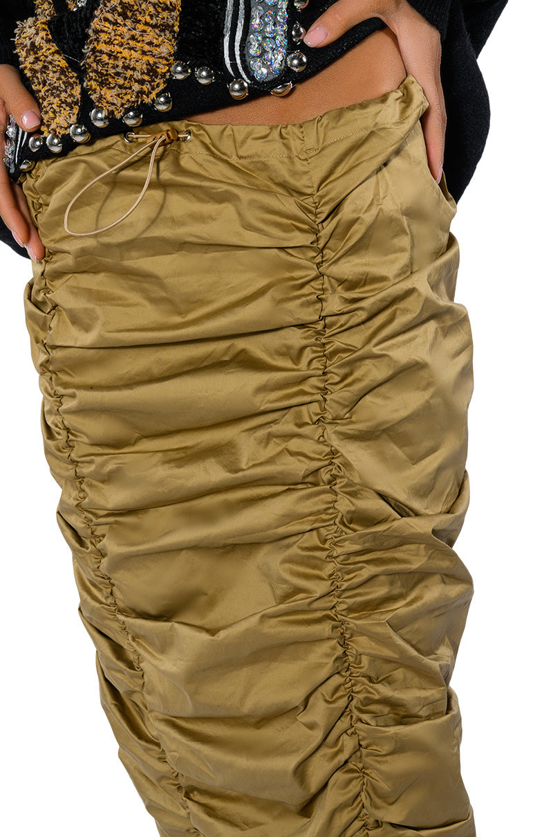 TOP OF THE WORLD CINCHED MAXI SKIRT