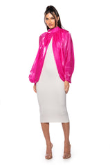 TRUE ELEGANCE LONG SLEEVE BLOUSE IN PINK