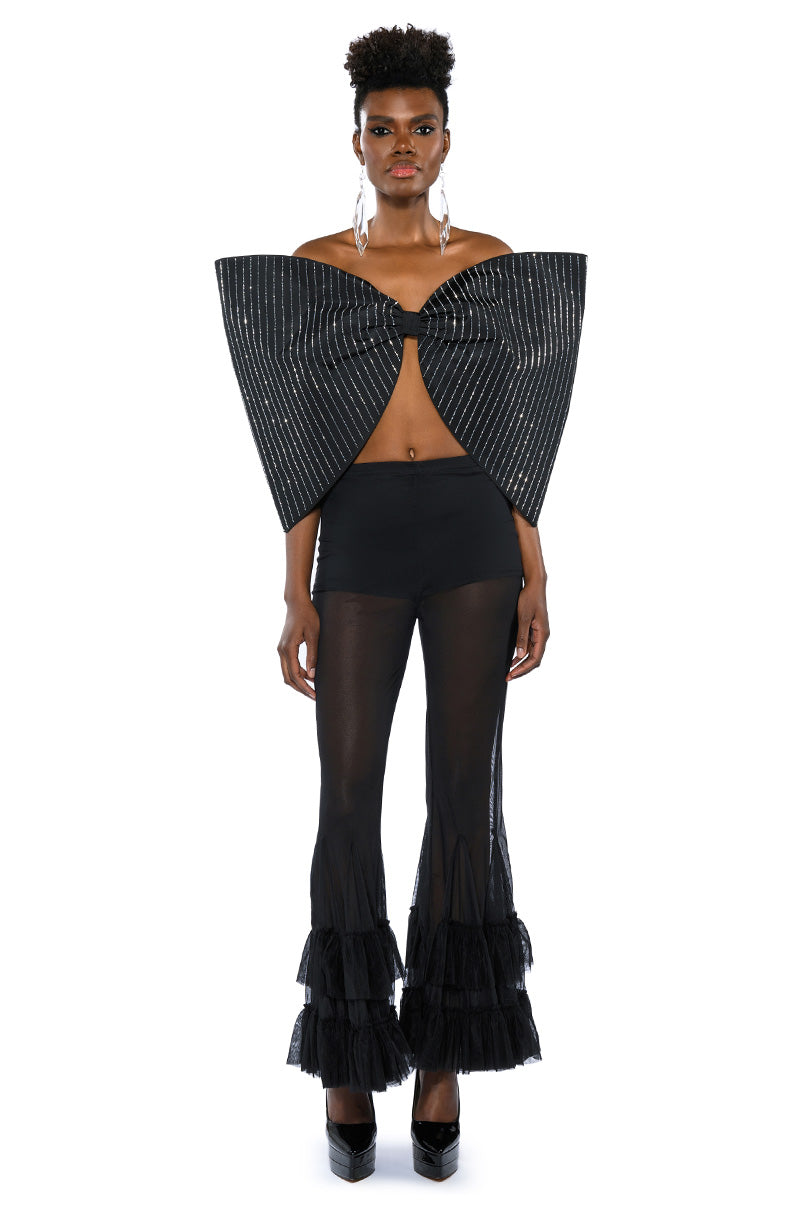 TRY AGAIN RUFFLED FLARE LEGGING