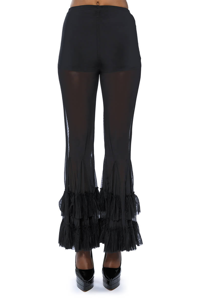 TRY AGAIN RUFFLED FLARE LEGGING