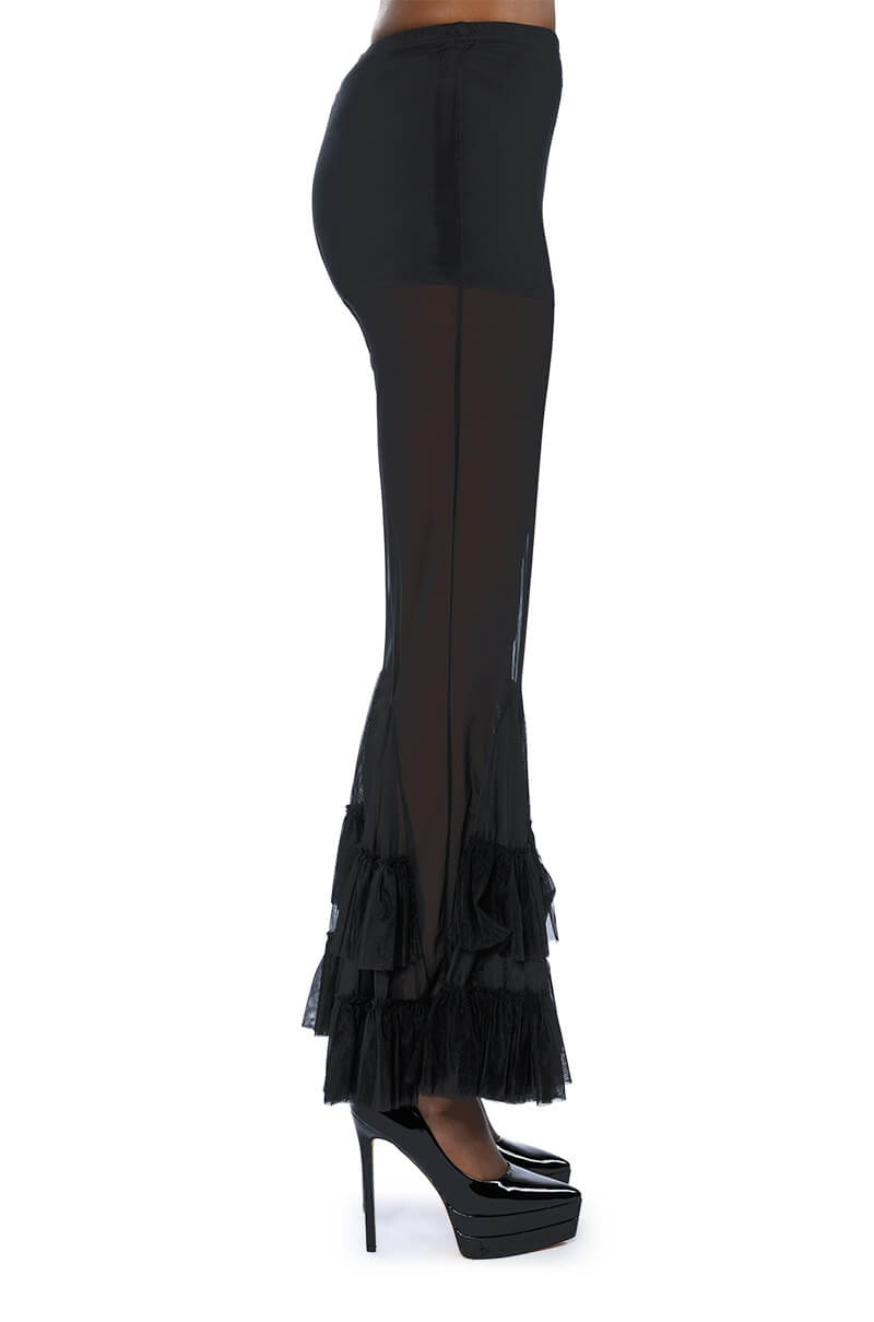 TRY AGAIN RUFFLED FLARE LEGGING