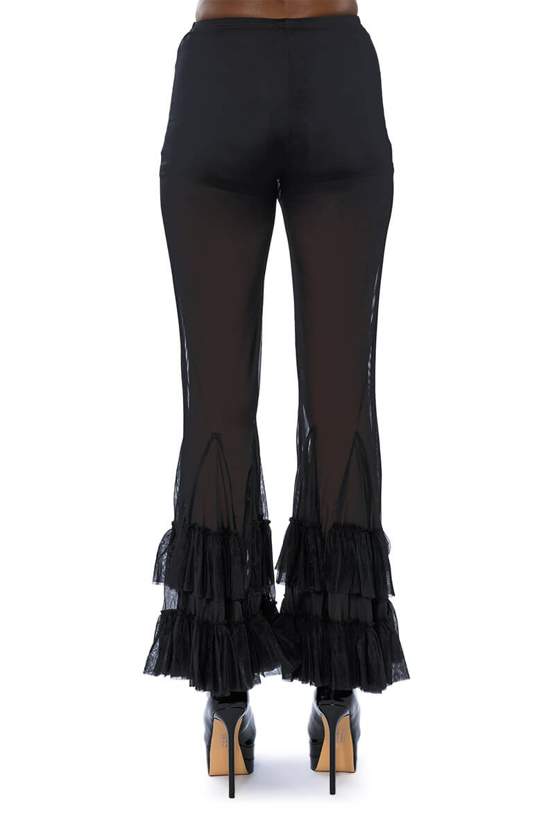 TRY AGAIN RUFFLED FLARE LEGGING
