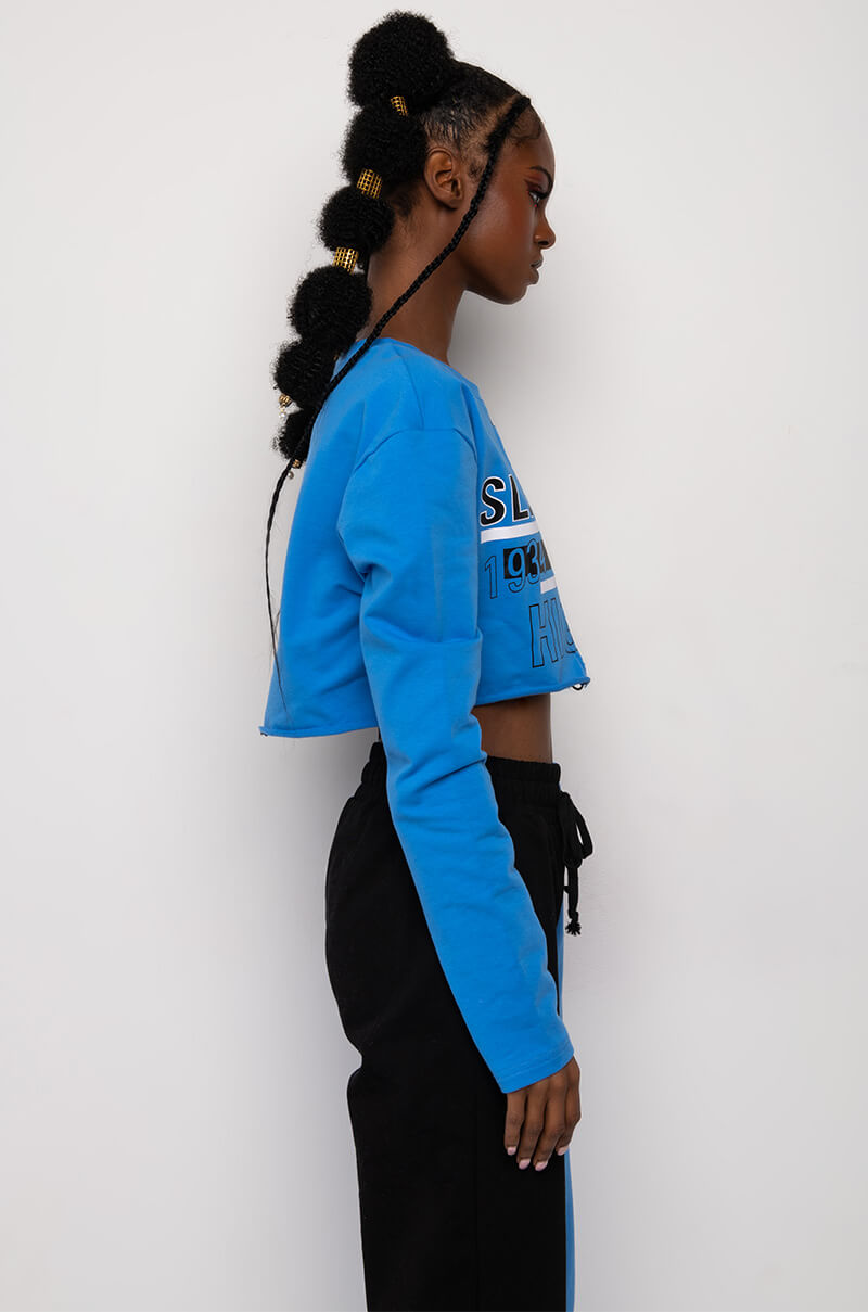 TRYOUTS CUT OUT CROPPED SWEATSHIRT