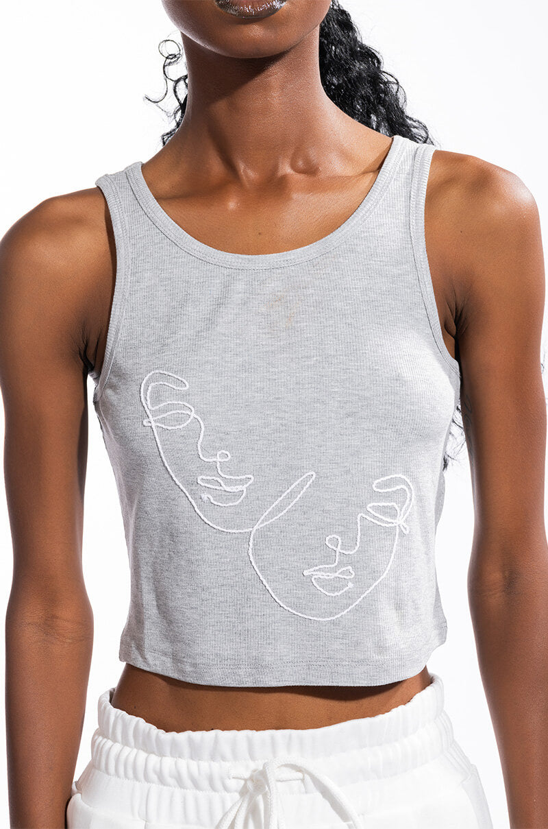 TWO FACED RIBBED TANK
