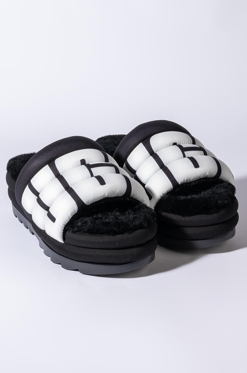 UGG PUFT SLIDE LOGO SANDAL