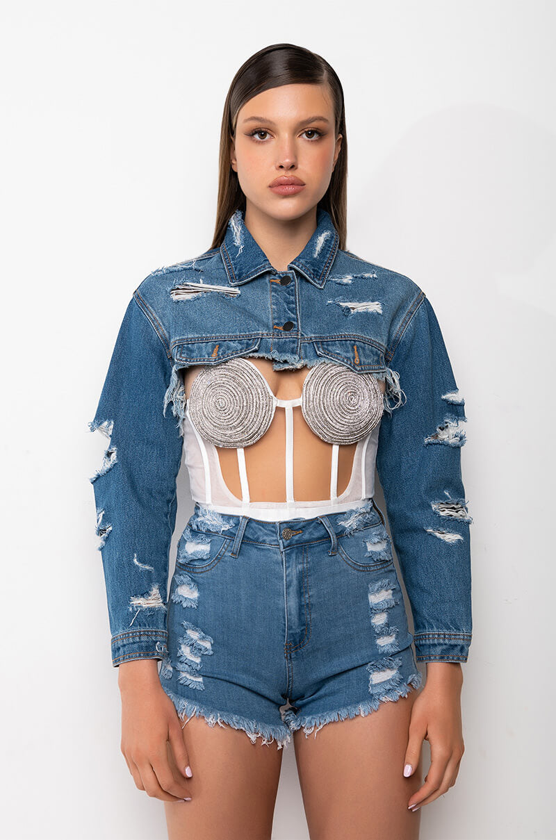 ULTRA CROP DENIM JACKET