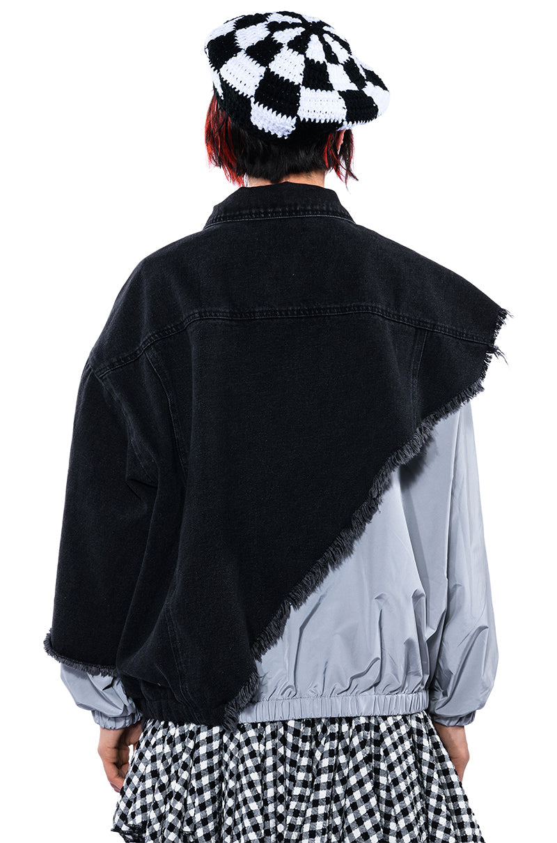 UNDECIDED DENIM BOMBER JACKET