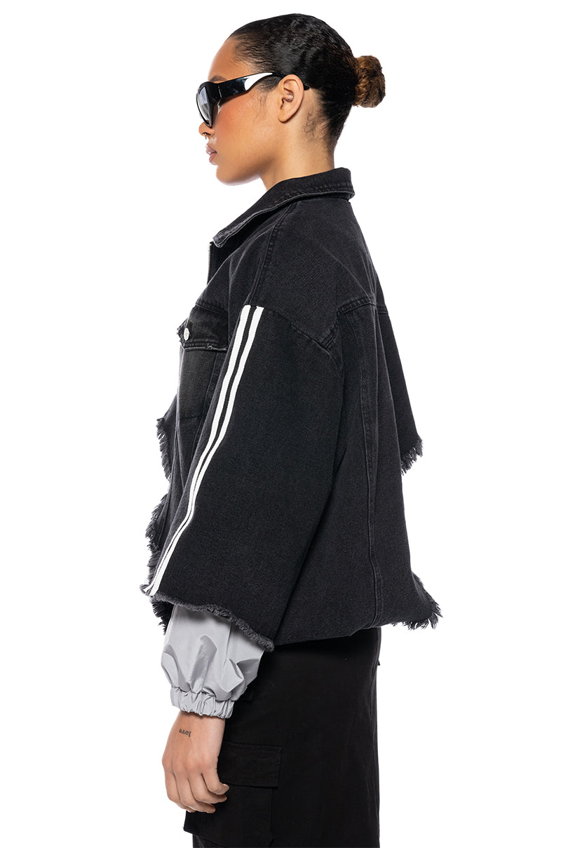 UNDECIDED DENIM BOMBER JACKET