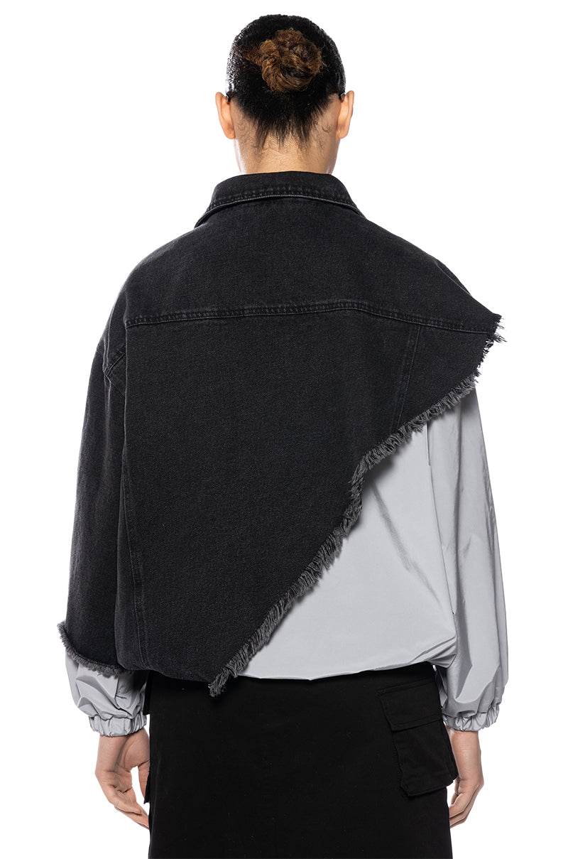 UNDECIDED DENIM BOMBER JACKET