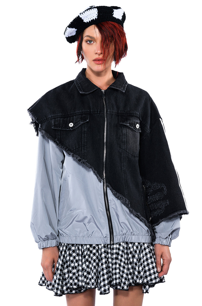UNDECIDED DENIM BOMBER JACKET