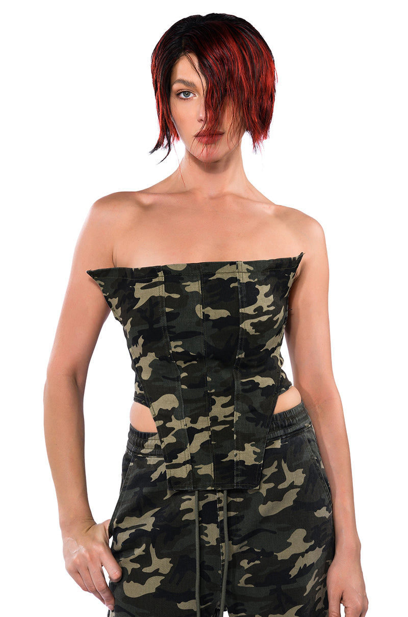 UNSTOPPABLE STRAPLESS CORSET TOP