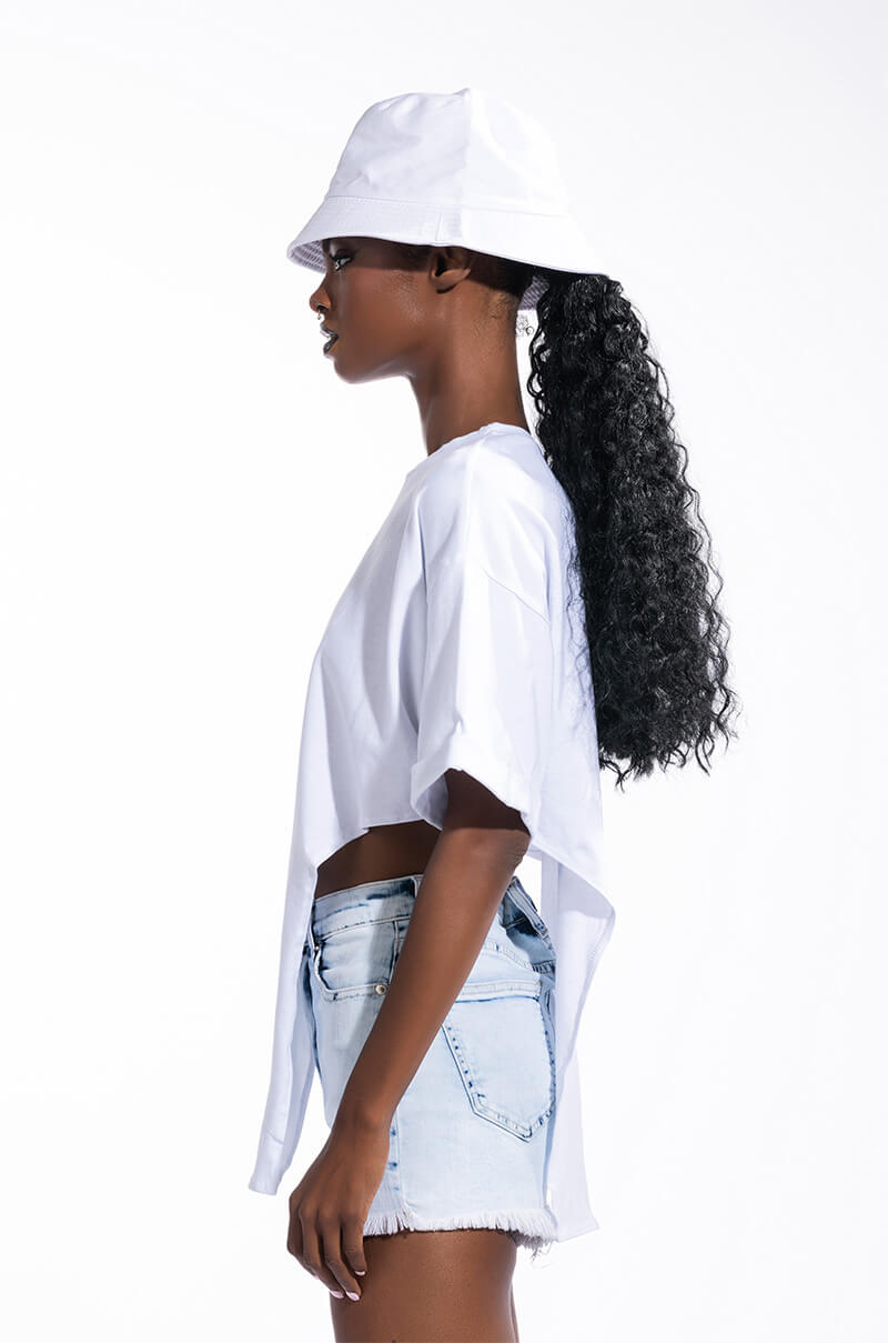 UNTHINKABLE T SHIRT WITH IRREGULAR HEM