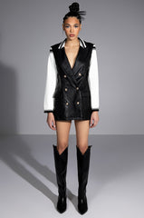 VARSITY BLAZER IN PU