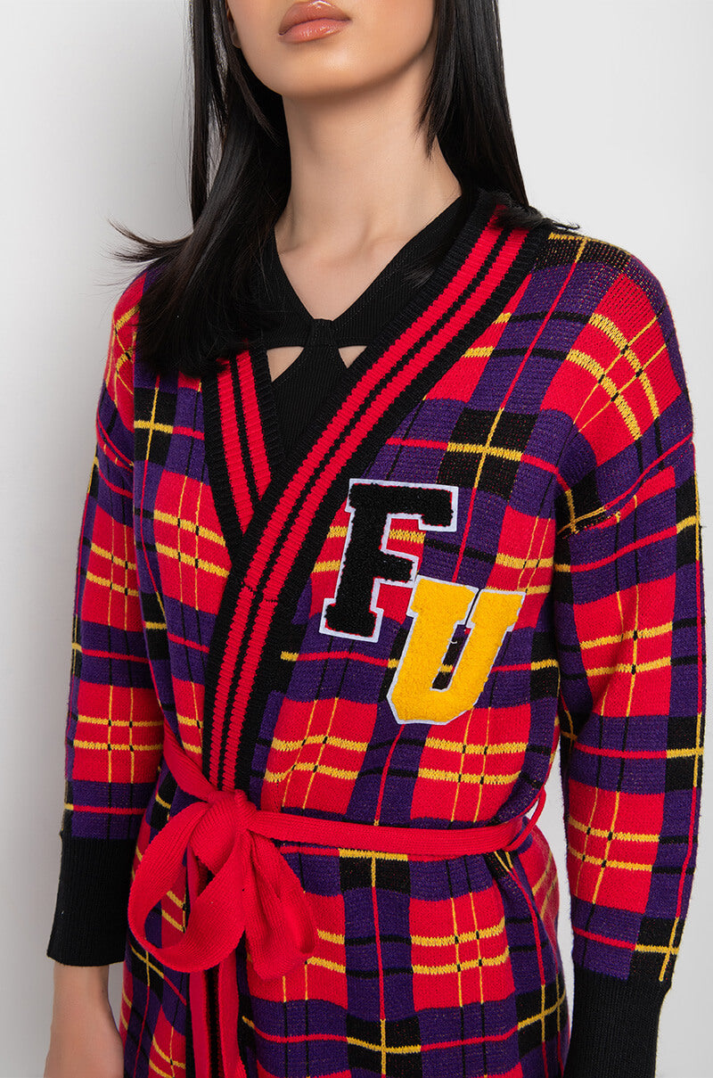 ELLE TIE WAIST LONG CARDIGAN