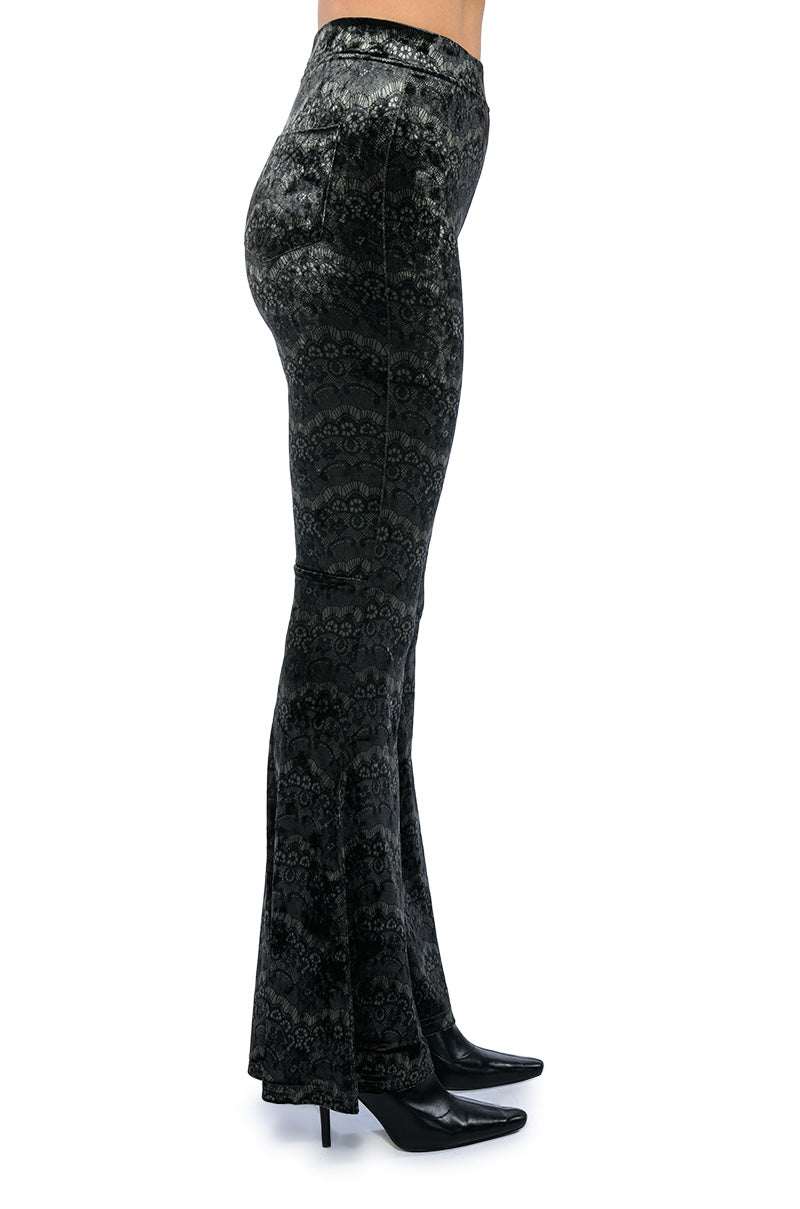 VELVETY SOFT HIGH RISE FLARE PANT