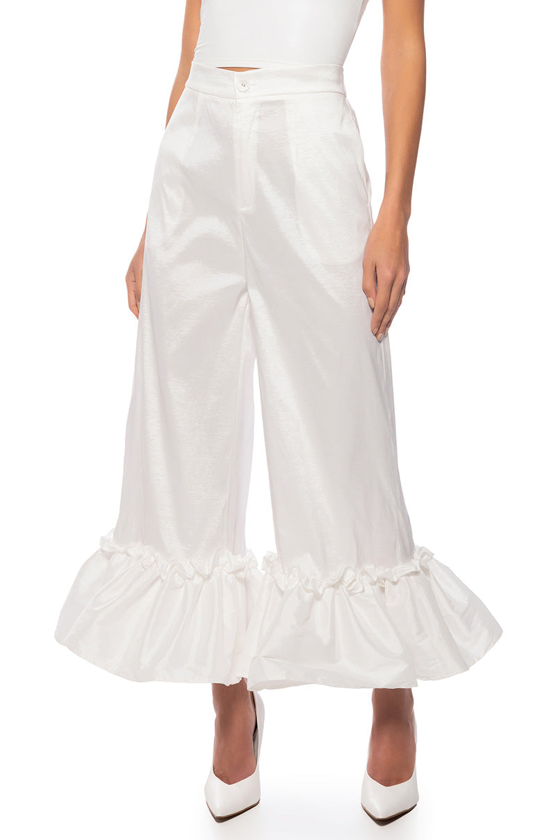 VERONA RUFFLE HEM TROUSER