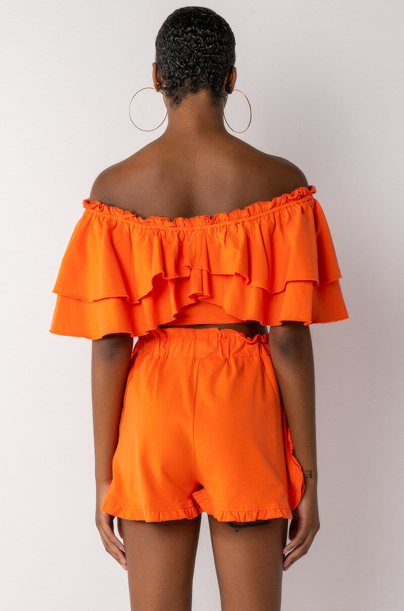 CHEYENNE RUFFLE CROP TOP