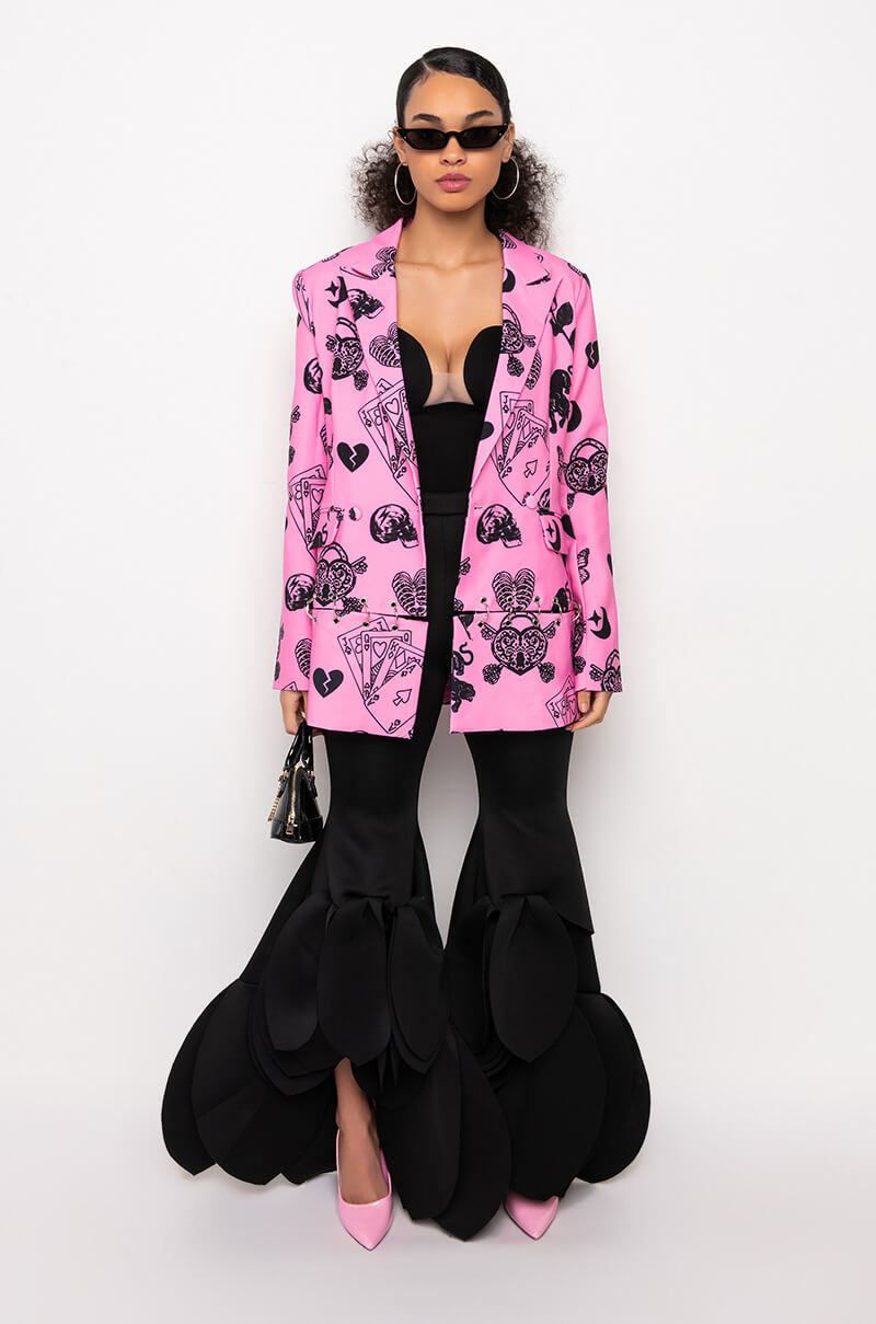 VON LOUIS TATTED BLAZER