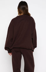 Test Drive Oversized Sweater Chocolate