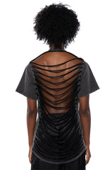 WALK ON THE WILD SIDE DISTRESSED BACK T SHIRT