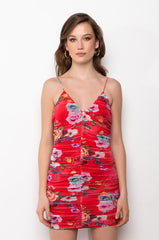 WALK WITH ME MINI RUCHED DRESS