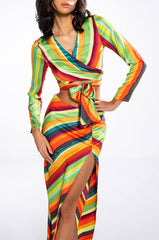 WANT YOU TO WANT ME MIDI SKIRT WITH HIGH SLIT