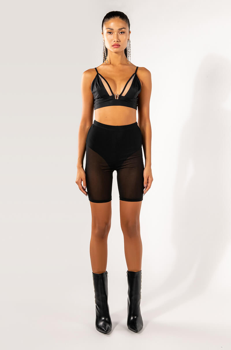 WATCH THE WALK AWAY MESH BIKER SHORTS