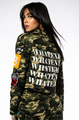WHATEVER CAMO BOMBER JACKET