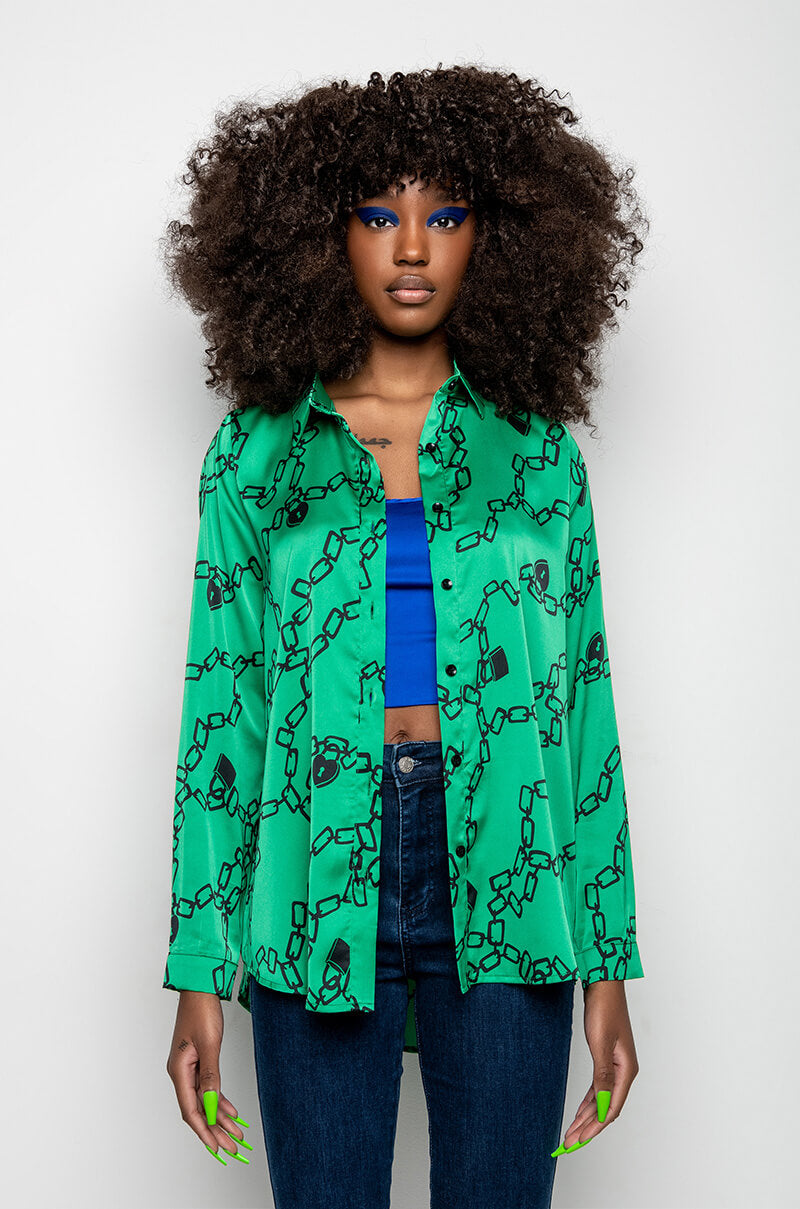 WHAT'S NEW BUTTON UP BLOUSE
