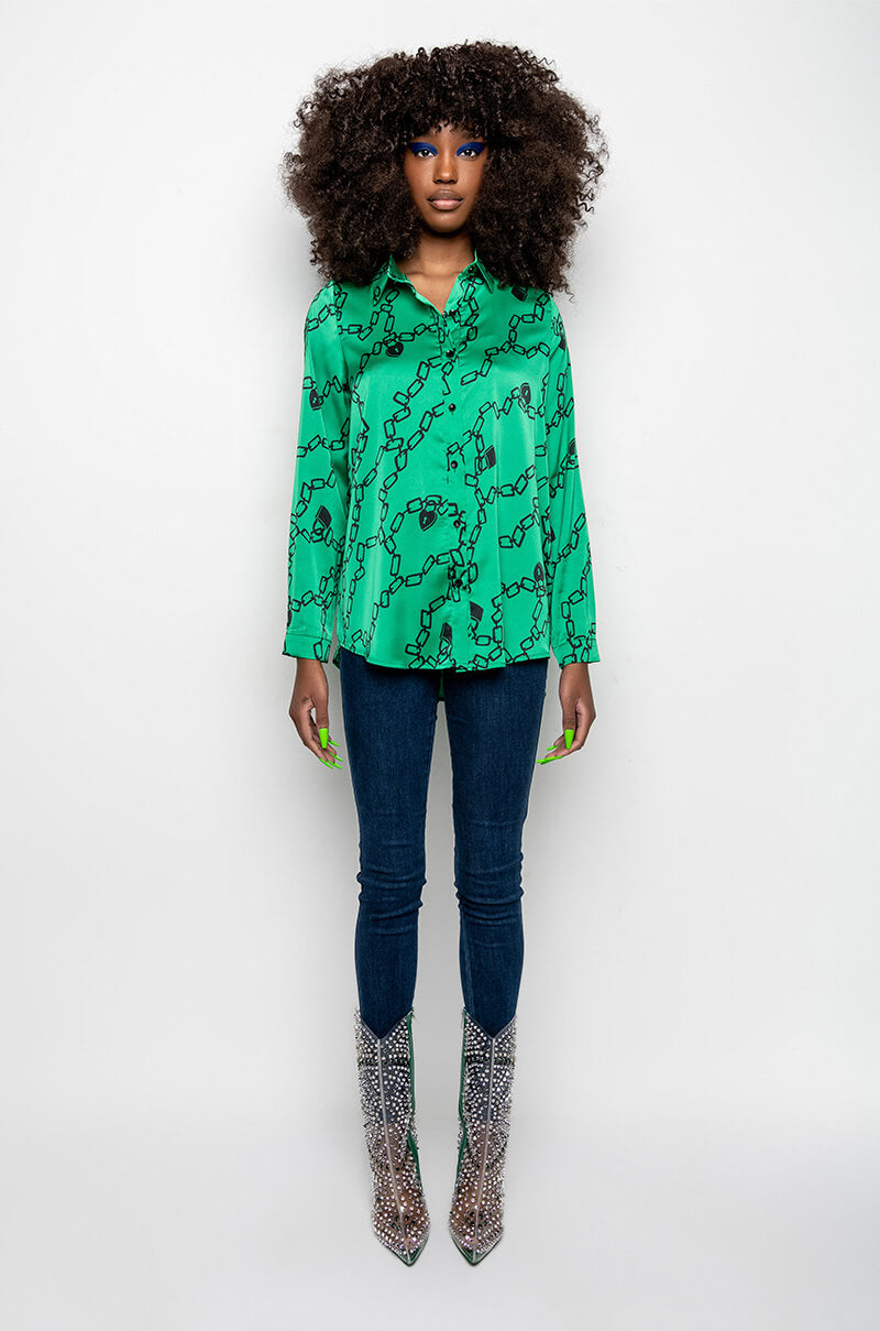 WHAT'S NEW BUTTON UP BLOUSE