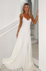 Afterparty Elegance Maxi Dress Off White