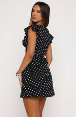 All Dressed Up Mini Dress Black/White Polka Dot