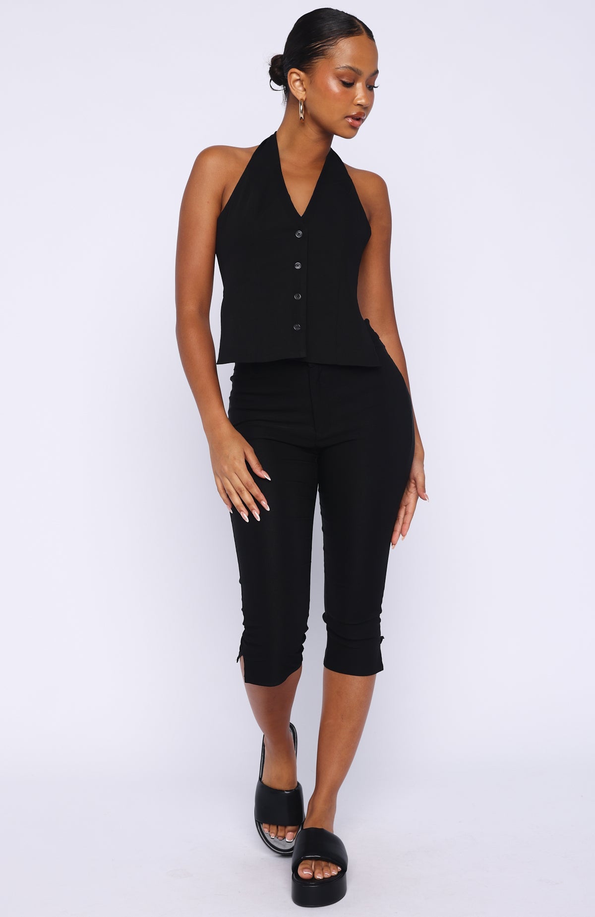 All I Needed Halter Top Black