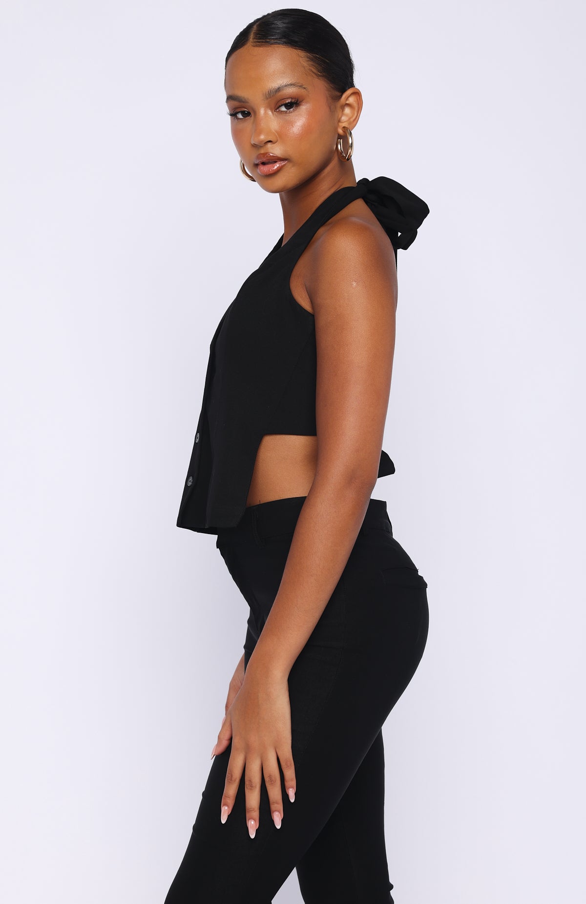 All I Needed Halter Top Black