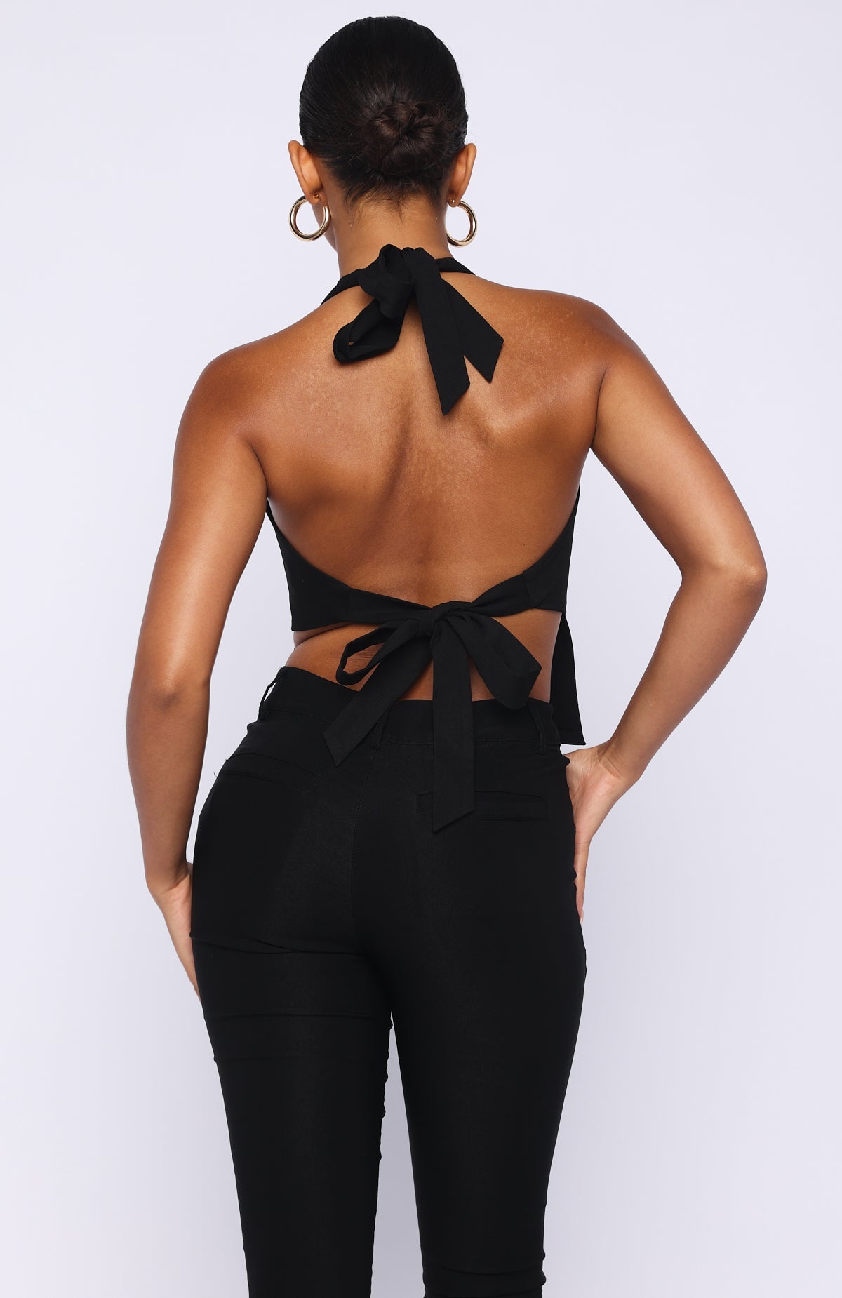 All I Needed Halter Top Black