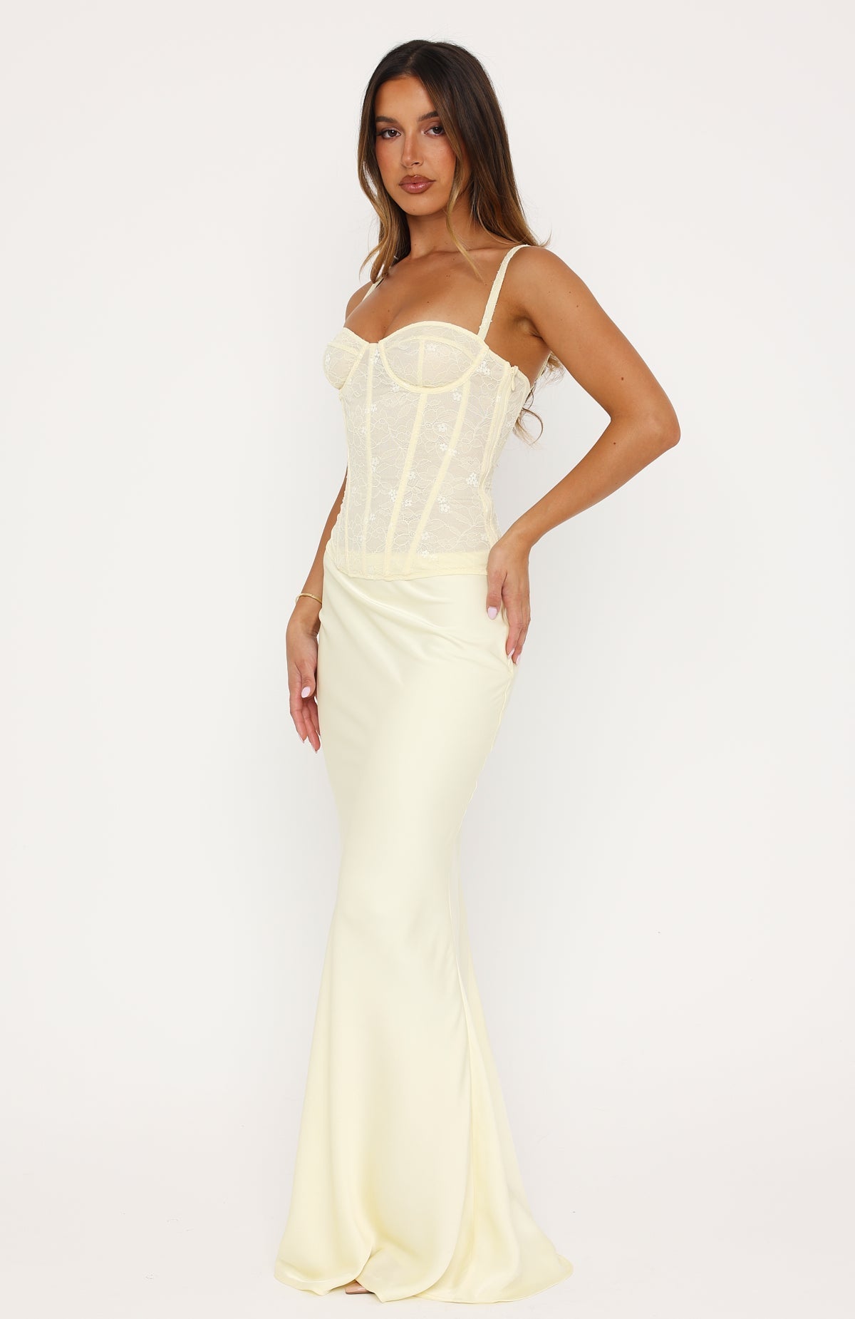 Forever Starts Now Maxi Skirt Lemon