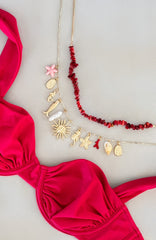 Anakin Necklace Set Gold/Red