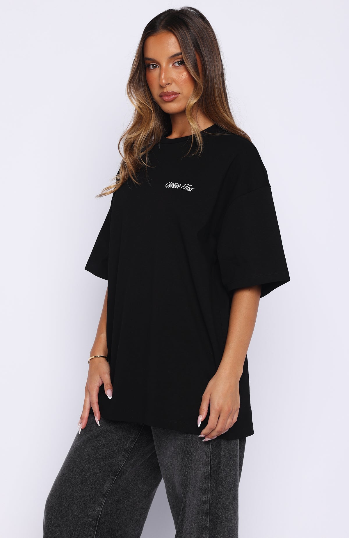 At Second Glance Oversized Tee Black