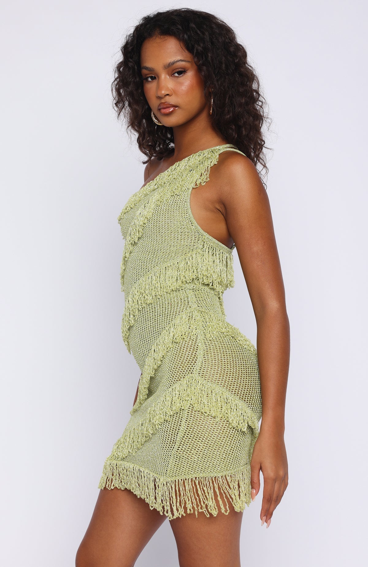 Balaeric Knit Mini Dress Salted Lime